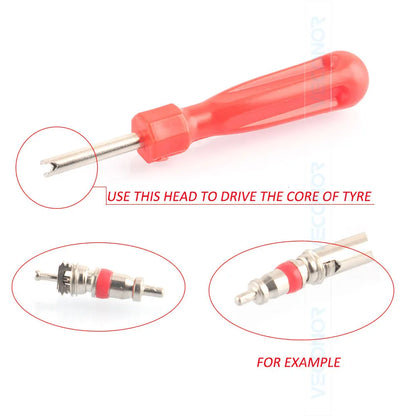 Tire Valve Core Removal Tool Tire Valve Core Wrench Spanner Tire Repair Tool Valve Core Screwdriver for Car Bicycle