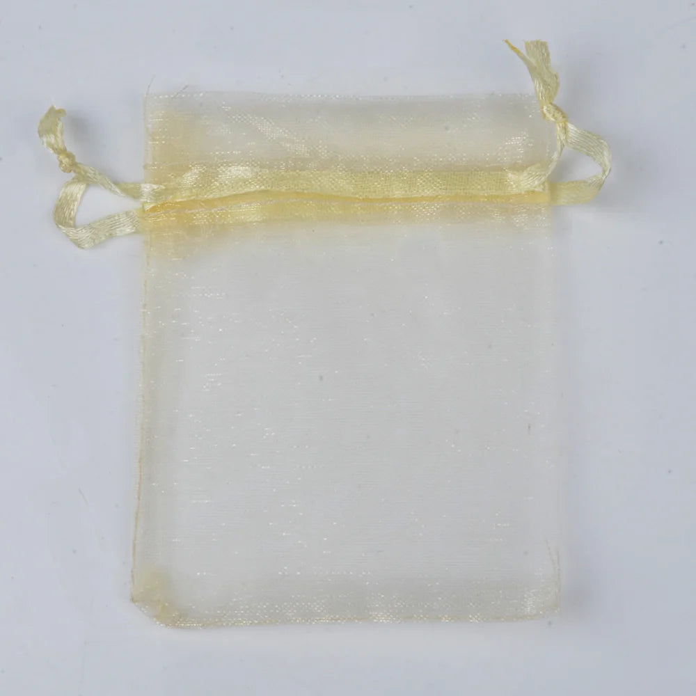 50Pcs/Lot 24 Colors Jewelry Bag Organza Gift Bags for Jewelry Packaging Bags Wedding Gift Storage Drawstring Pouches Wholesale