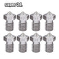 2Pcs V5 V6 Stainless Steel Nozzle 0.2/0.3/0.4/0.5/0.6/0.8Mm M6 Thread Nozzle for 3D Printer 1.75MM Extruder Hotend