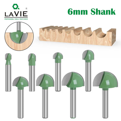 1Pc 6Mm Shank Ball Nose End Mill round Nose Cove CNC Milling Bit Radius Core Box Solid Carbide Router Bit Tools MC06001