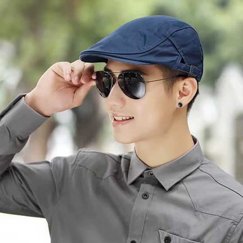 55-59Cm 60-63Cm Male Summer plus Size Newsboy Caps Men Casual Ivy Hat Pure Cotton Flat Peaked Cap Women Big Size Beret Hats
