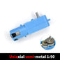 DC 3V-6V 1:90 Metal Gear Motor All Metal/Half Metal Single Axis Gear Motor Robot Intelligent Vehicle Speed Reducer TT Motor Blue