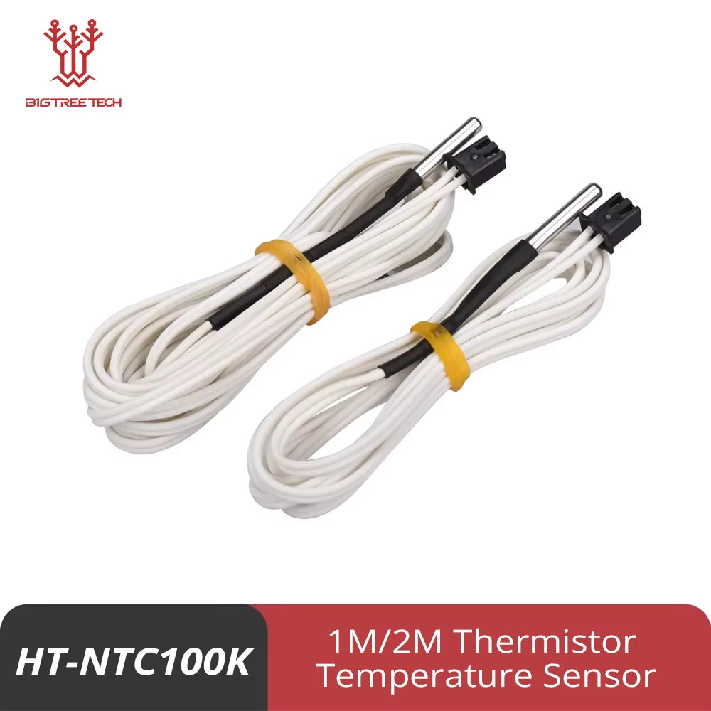 1M/2M HT-NTC100K Thermistor Temperature Sensor for High Temperature Filament 350 Degrees Hotend Kit B3950 for 3D Printer Parts