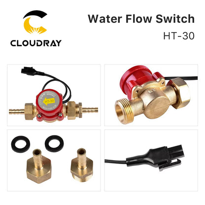 Water Flow Switch Sensor 8/10/12Mm HT-30 Protect for CO2 Laser Engraving Cutting Machine