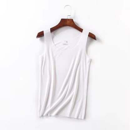 High Quality 2022Summer Solid Seamless Women Tank Tops Soft Modal Vest Sleeveless T Shirt Female White Tanks No-Trace TOPS
