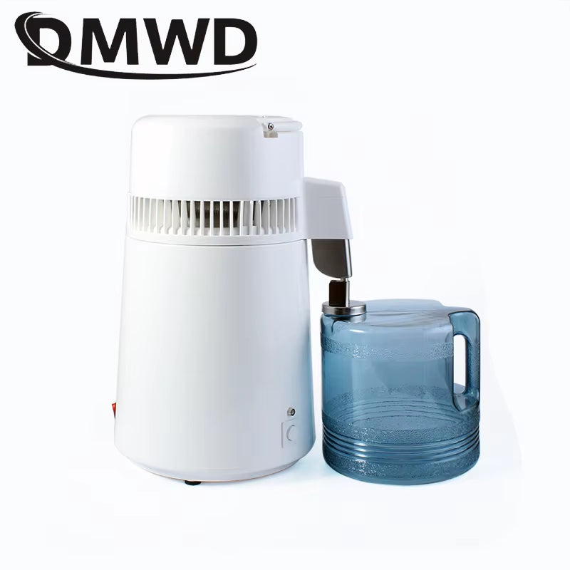 Pure Water Distiller 4L Dental Distilled Water Machine Filter Stainless Steel Electric Distillation Purifier Jug 110V 220V