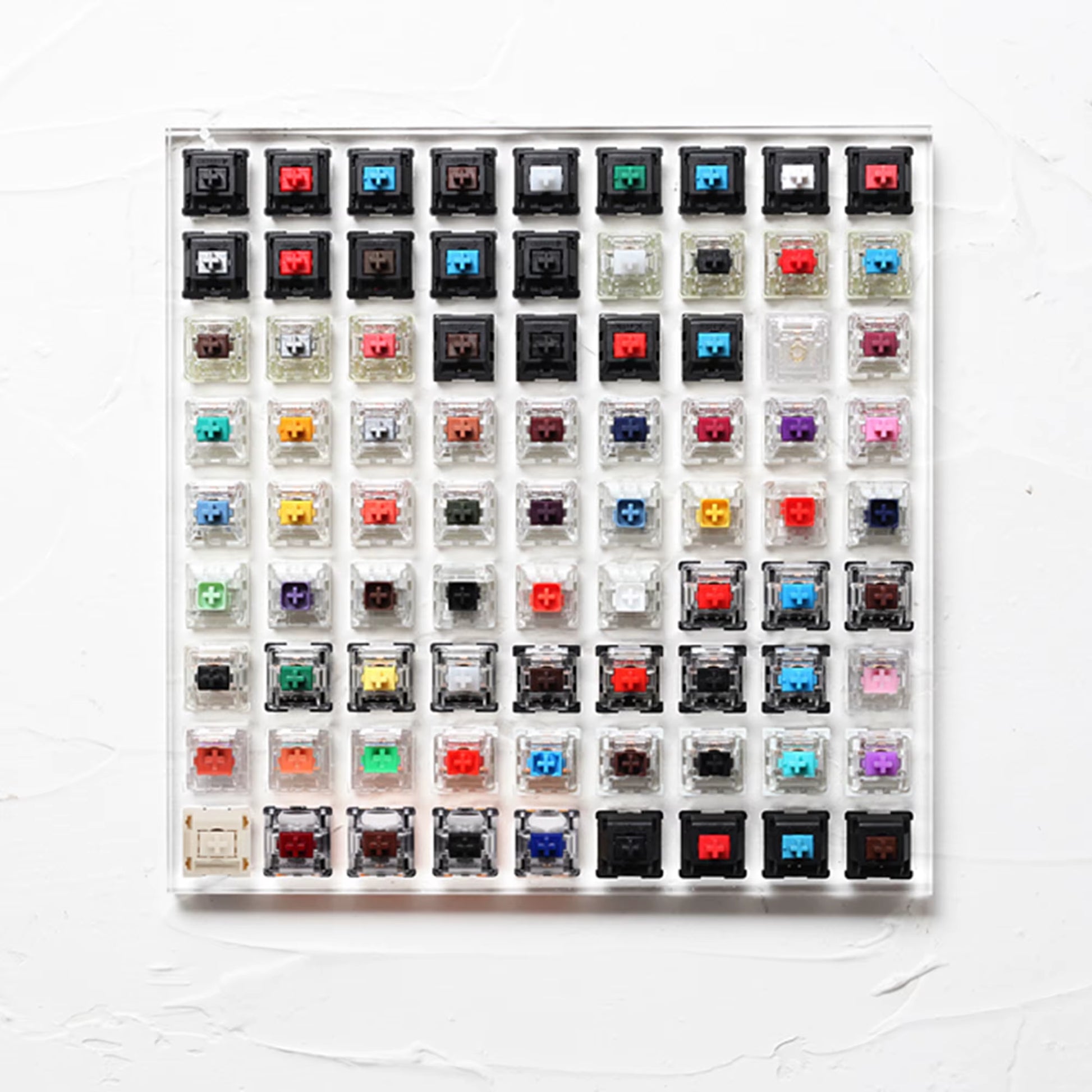 81 Switch Switches Tester with Acrylic Base Blank Keycaps for Mechanical Keyboard Cherry Kailh Gateron Outemu Ice Greetech Box