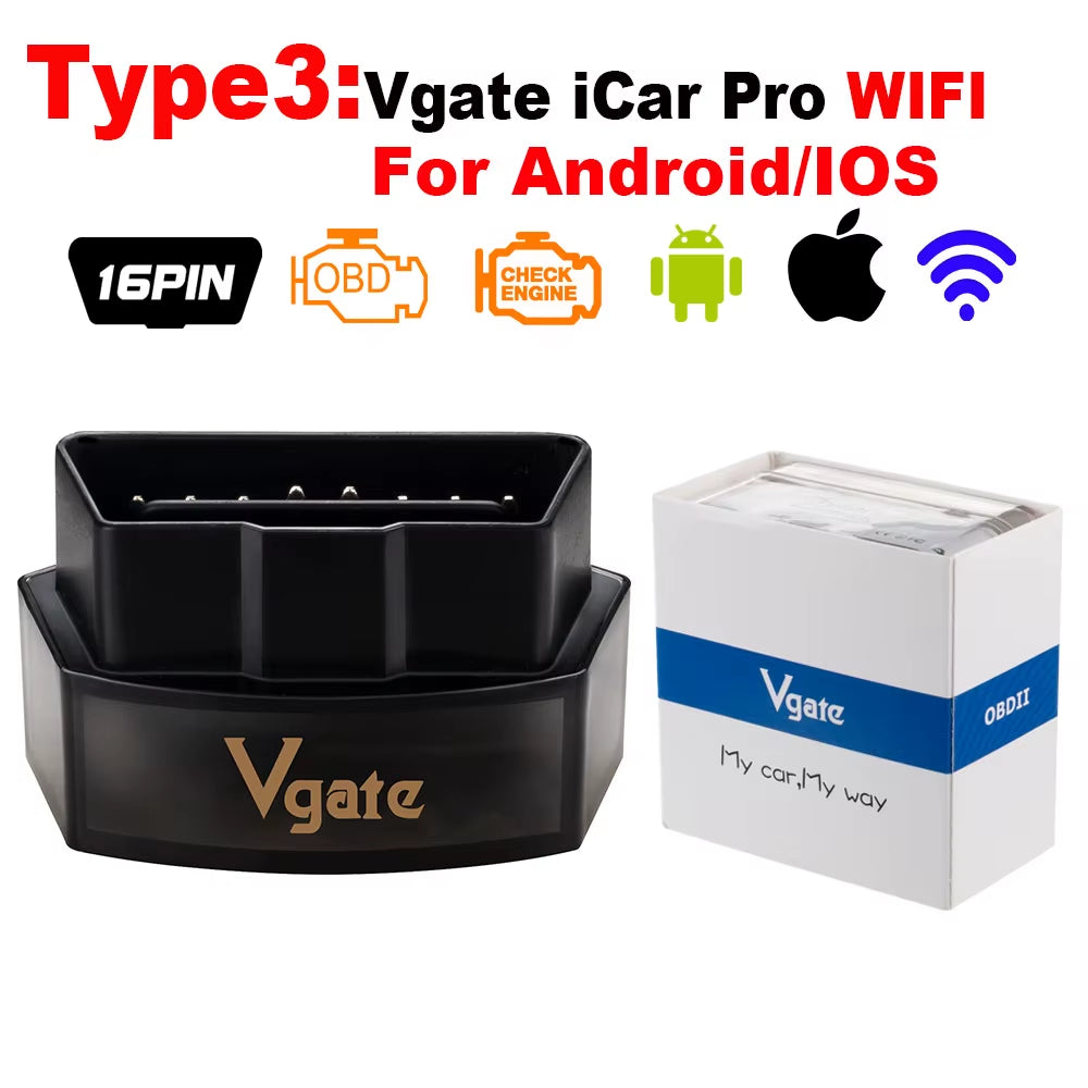 Vlinker MC V2.2 Icar Pro Bluetooth 4.0 WIFI OBD2 Scanner for Android IOS Auto Code Reader OBDII Tool PK V1.5 ELM327