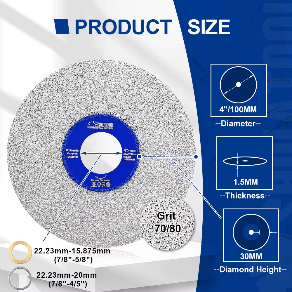 Continuous Tooth Cutting Disc 1Pc Ultra-Thin Marble Saw Blade Ceramic Porcelain Tile Glass 100/115/125Mm Cutter Plate