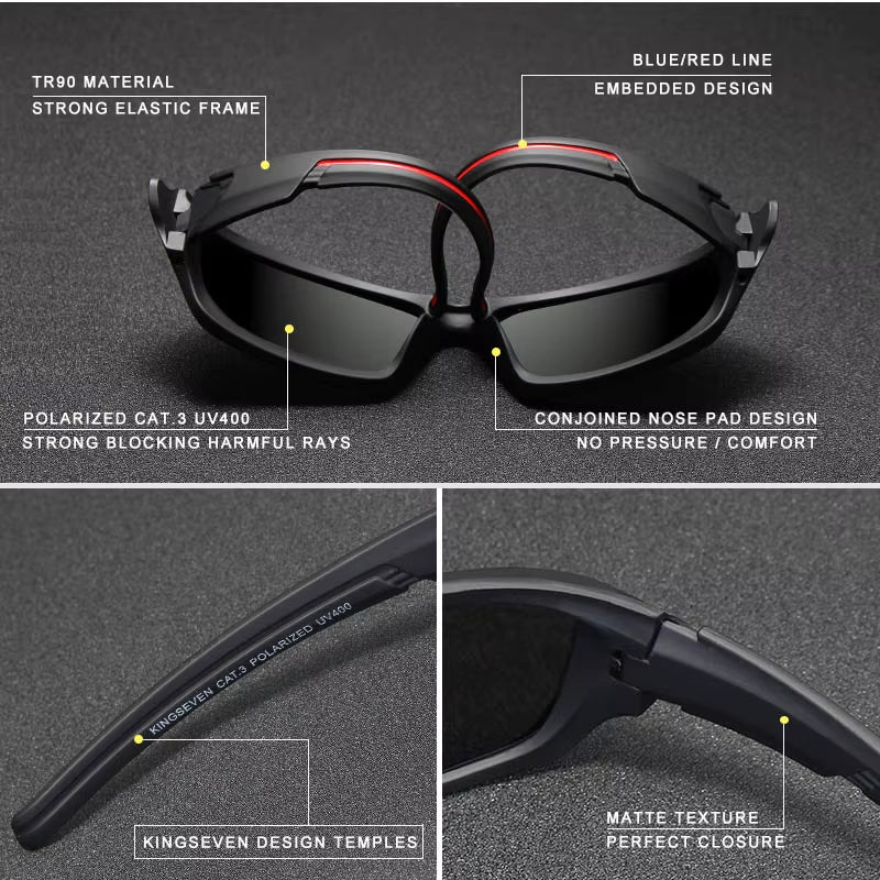 Fashion Polarized UV400 Sunglasses Men Cycling Luxury Brand Designer Vintage Driving Sun Glasses Goggles Shadow