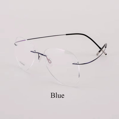 Titanium Rimless Fashion Designer Eyeglasses Optical Glasses Frame Men and Women Eyewear Lightweight Flexible Spectacle