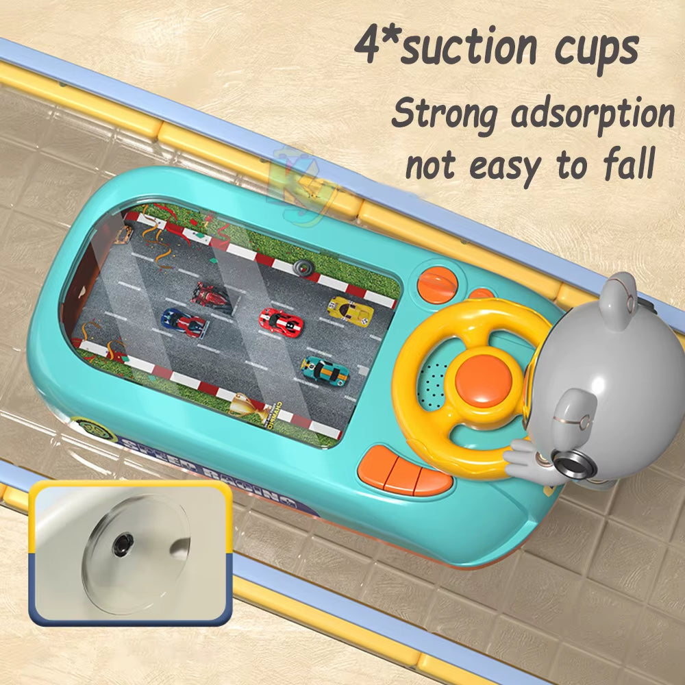 Racing Car Electronic Adventure Game Steering Wheel Driving Toy Children Simulation Vehicles with Music Sound for Kids Baby Gift