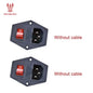 3D Printer Parts 10A 250V Power Switch AC Power Outlet with Red Triple Rocker Switch Fused Module Plug for 3D Printer