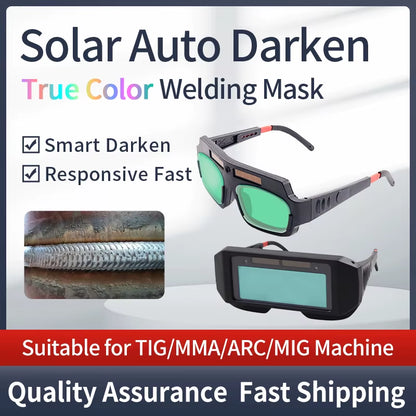 Solar Auto Darkening Eyes Mask True Color Welding Helmet Welding Mask Eyeshade/Patch/Eyes Goggles for Welder Eyes Glasses