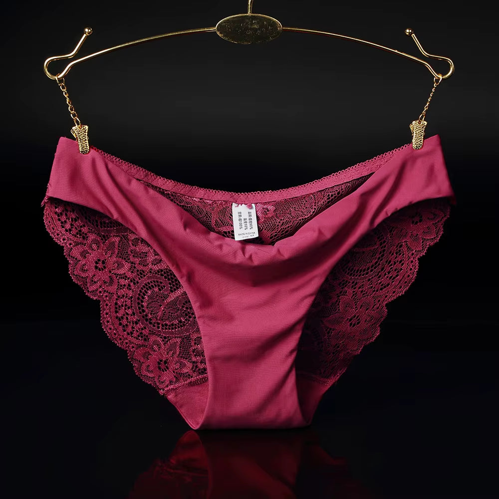 Ladies Underwear Woman Panties Sexy Lace plus Size Panty Transparent Low-Rise Cotton Briefs Intimates New Hot Sale