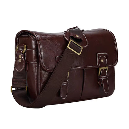 Photo Luxury Camera Stylish Fashion Retro PU Leather Case Handbag Waterproof Shoulder Messenger DSLR Bag for Canon Nikon Sony L