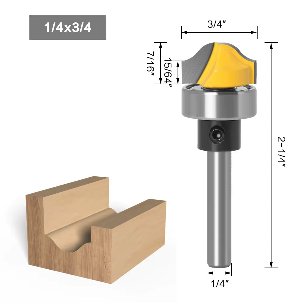3/4" Faux Panel Ogee Groove Router Bit - 1/4" 1/2''8" 12Mm Shank Woodworking Cutter Tenon Cutter for Woodworking Tools