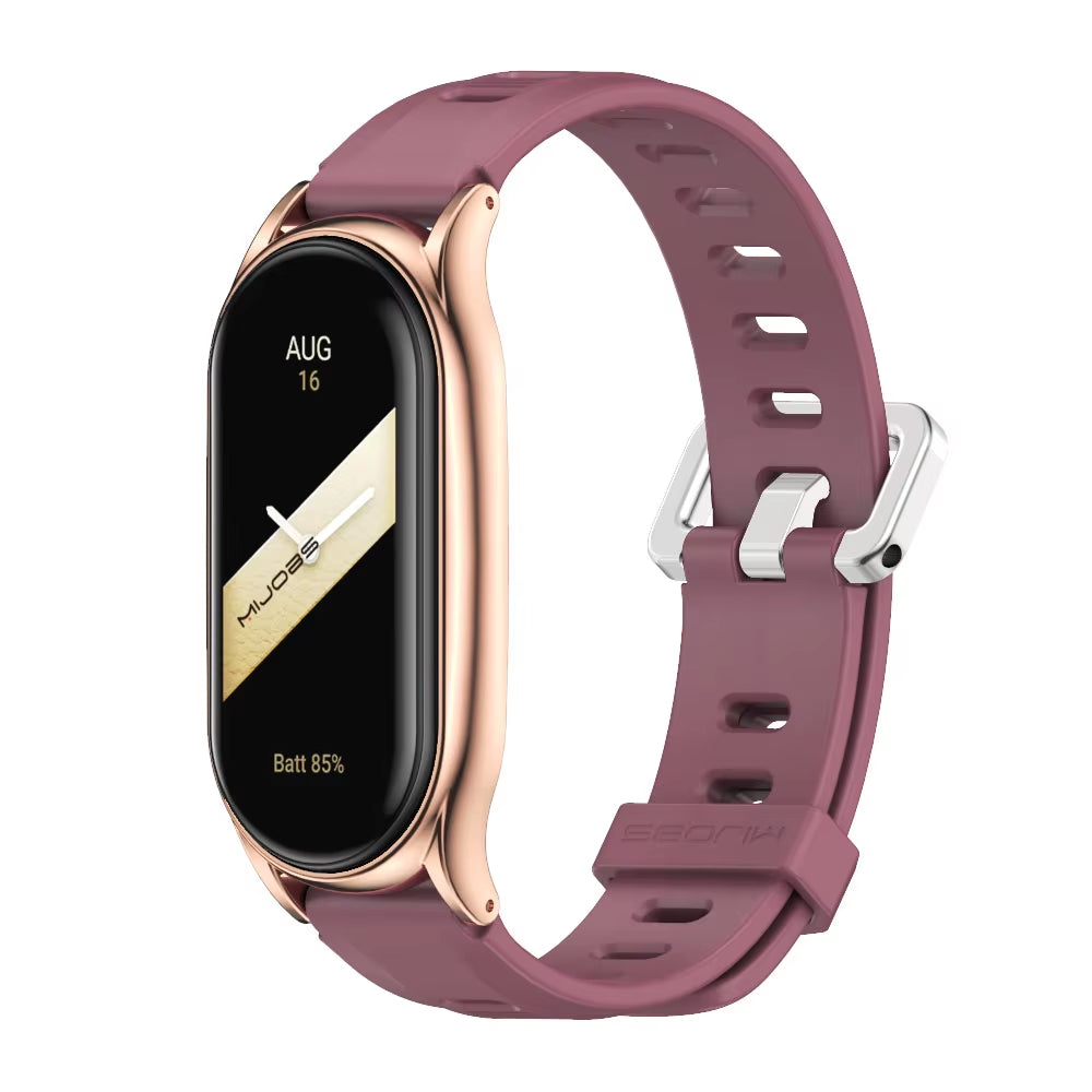 Strap for Mi Band 10 9 8 7 6 5 4 3 Bracelet Silicone Wristband for Xiaomi Mi Band 8 Metal Strap for Mi Band 7 Watchband Leather