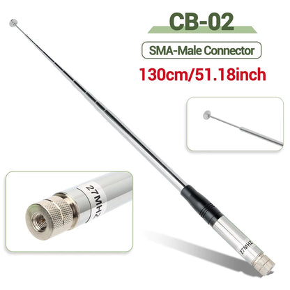 27Mhz Sma-Female/Sma-Male/Bnc Handheld Telescopic CB Antenna for Quansheng UV-K5 UV-K5(8) Baofeng UV-K61 Walkie Talkie