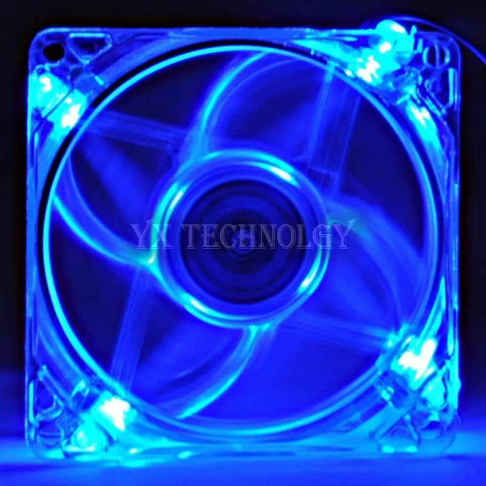 8025 GDT Green Red Bule Four Color LED PC Computer Case Brushless Cooling Fan 80Mm 8080X25Mm 8025S DC 12V 4Pin Cooler