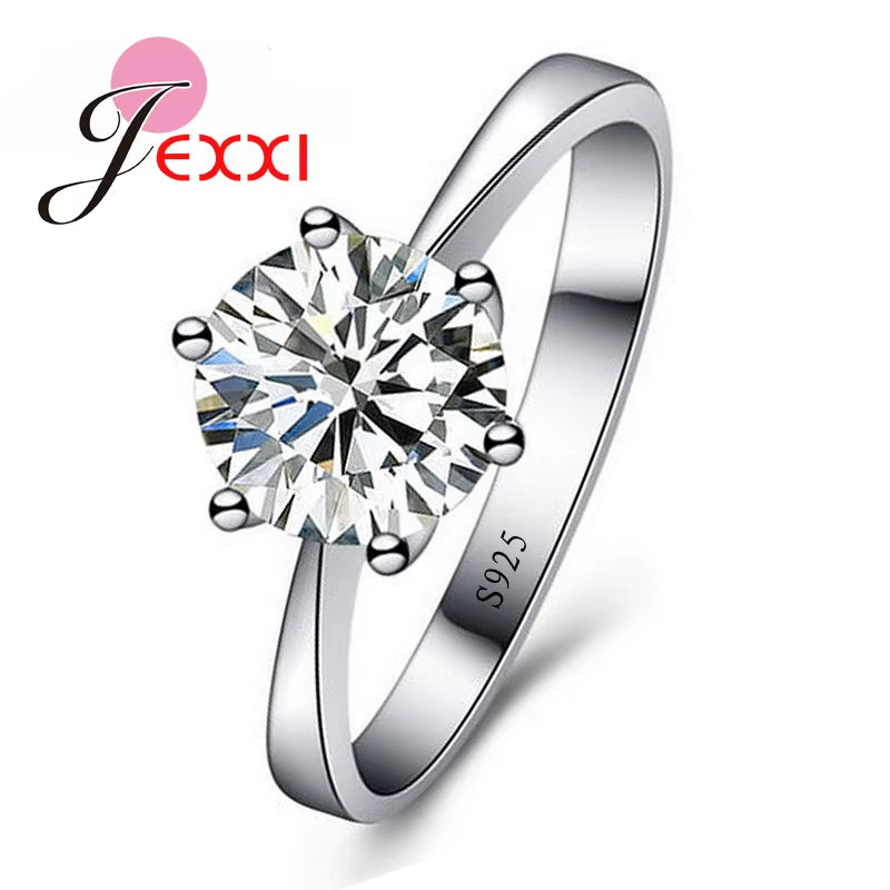 Cost Price Woman Lady Girls Wedding Rings round Cubic Zircon Finger Ring Very Cheap 925 Sterling Silver Fashion Jewelry Gift