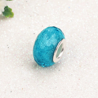 New European Colorful Lampwork Glass Bead Murano Plastic Aolly Charm Fit Pan Brand Bracelet Bangle Women DIY Jewelry Dropship