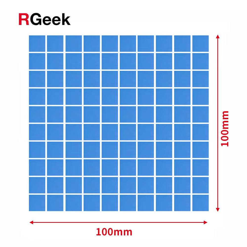 New 6.0 W/Mk Conductive GPU CPU Heatsink Cooling Silicone Pad 100Mm*100Mm*1Mm Thermal Pad High Quality