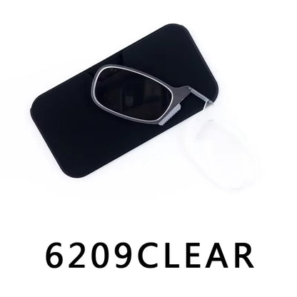 Nose Clip Reading Glasses Man High Quality Men Portable Foam Nose Glasses for Seniors Transparent Eyeglasses with Case