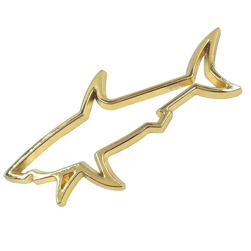 3D Metal Car Styling Sticker Hollow Fish Shark Emblem Badge Decals Automobiles Motorcycle Computer Fuel Cap Accessories