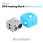 Aluminium Heat Block for J-Head Extruder Hotend 3D Printers High Temp Silicone Socks Parts BP6 Heating Block Accessories