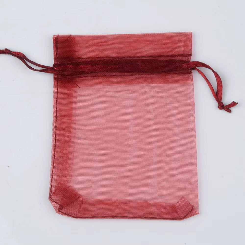 50Pcs/Lot 24 Colors Jewelry Bag Organza Gift Bags for Jewelry Packaging Bags Wedding Gift Storage Drawstring Pouches Wholesale
