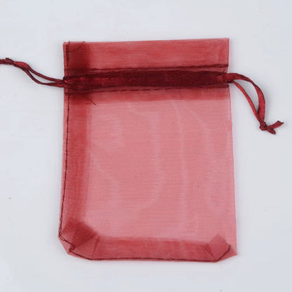 50Pcs/Lot 24 Colors Jewelry Bag Organza Gift Bags for Jewelry Packaging Bags Wedding Gift Storage Drawstring Pouches Wholesale