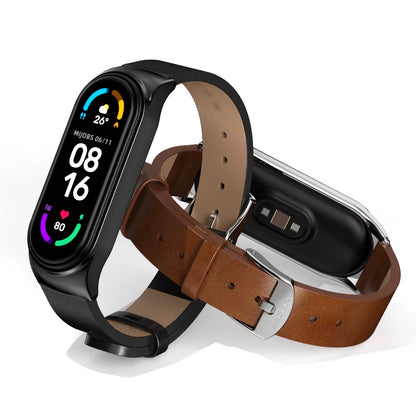 Strap for Mi Band 10 9 8 7 6 5 4 3 Bracelet Silicone Wristband for Xiaomi Mi Band 8 Metal Strap for Mi Band 7 Watchband Leather