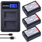 2000Mah NP-FW50 NP FW50 Camera Battery + LCD USB Dual Charger for Sony Alpha A6500 A6300 A6000 A5000 A3000 NEX-3 A7R Zv-E1