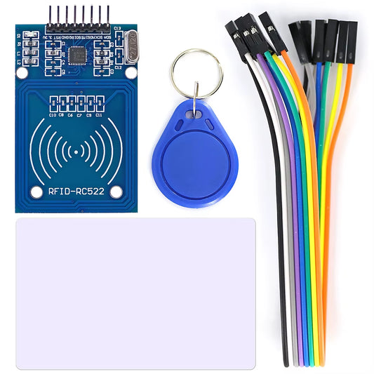 RC522 RFID Card Reader Module Kit with 8P Cable with S50 Card / Keychain for Arduino