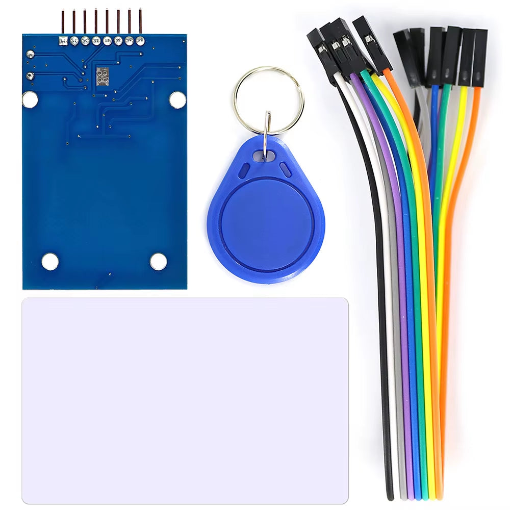 RC522 RFID Card Reader Module Kit with 8P Cable with S50 Card / Keychain for Arduino