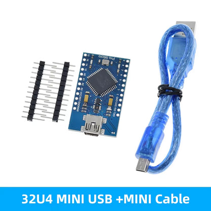 Pro Micro Atmega32U4 5V 16Mhz Original Chip Replace Atmega328 for Arduino Pro Mini with 2 Row Pin Header for Leonardo UNOR3
