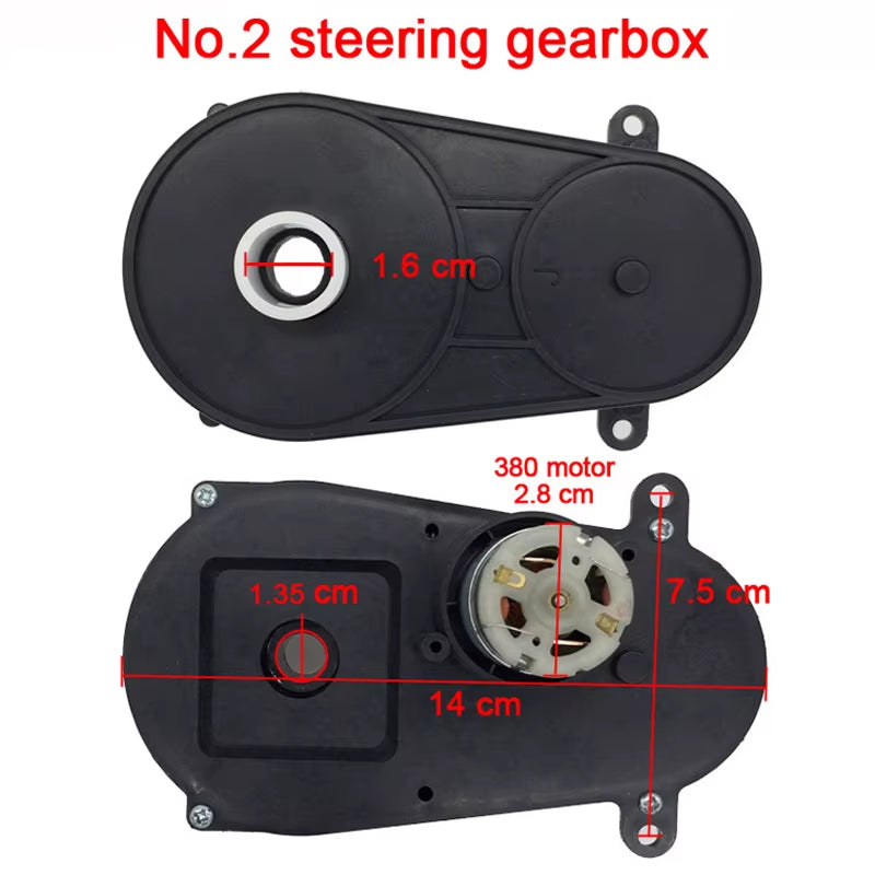 Children Electric Car Steering Gearbox with Motor,Steering Motor for Remote Control Car,Toy Car Steering Gear Box with Engine