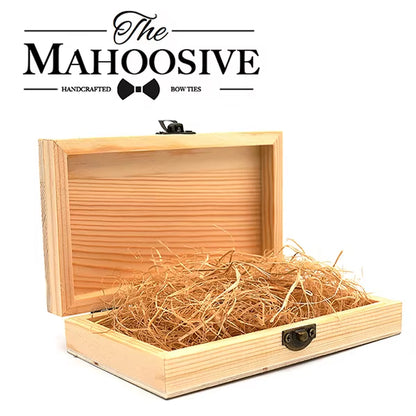 Mahoosive Bow Ties Wood Boxes Organizer Natural Wood Boxes with Lid Golden Lock Wood Boxes for Gifts Caja Madera Wooden Boxes