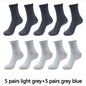 10 Pairs High Quality Bamboo Fiber Men'S Socks Business Breathable Deodorant Compression Socks Men Long Big Size EUR 38-46