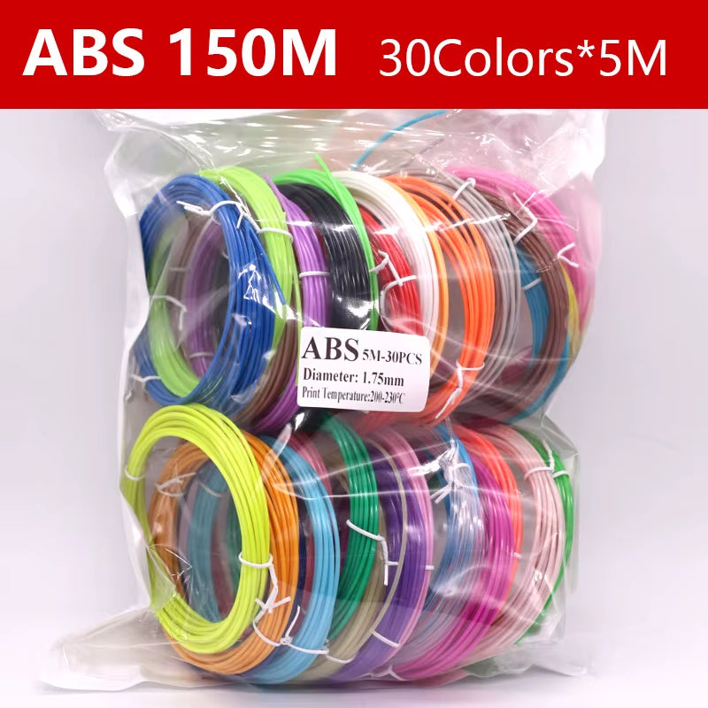 Filament 1.75Mm for 3D Pen 20/ 30 Colors Brilliant Color Filament ABS / PLA/ PCL No Smell Safety Plastic 3D Print Pen Filament