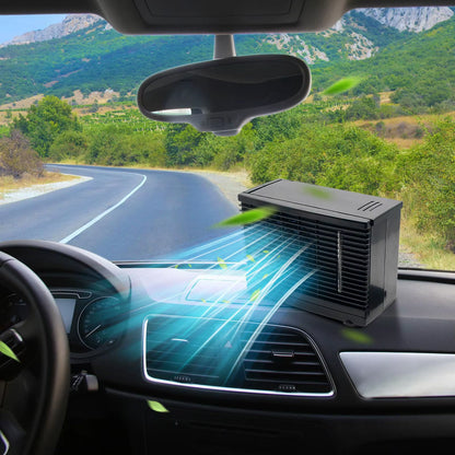 Car Air Conditioner Mobile Vehicle Air Conditioner 12V Water Tank Design Compact Cooling Appliance for Travel Commuting Camping