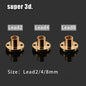 3D Printer Accessoris Copper Trapezoidal Lead Screw Nut T8 Pitch 2Mm for Lead 2/4/8Mm Screw Stepper Motor Rail Screw CNC