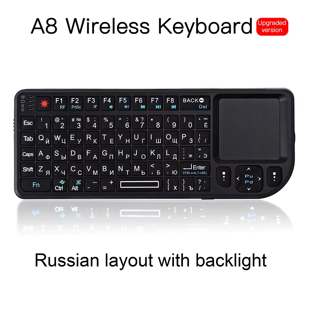Wireless Keyboard 2.4G RF Klawiatura 3 In1 Handheld with Touchpad Mouse for PC Notebook Smart TV Box Клавиатура Беспроводня
