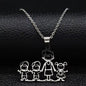 Stainless Steel Necklace Mama Family Necklaces Silver Color Love Boy Girl Pendant Jewelry Women Christmas Gift 355