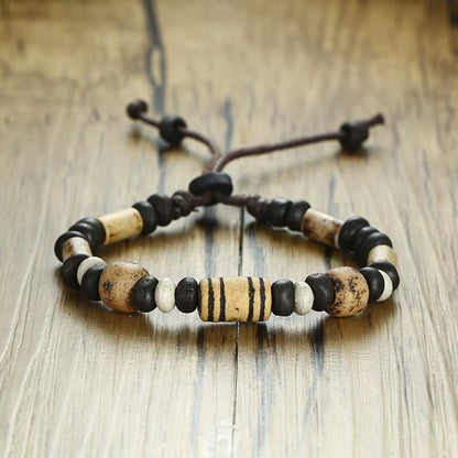 Holiday Natural Stone Beaded Bracelets for Men Women Adjustable Length Multi Color Beads Casual Male Jewelry Rope Pulseira