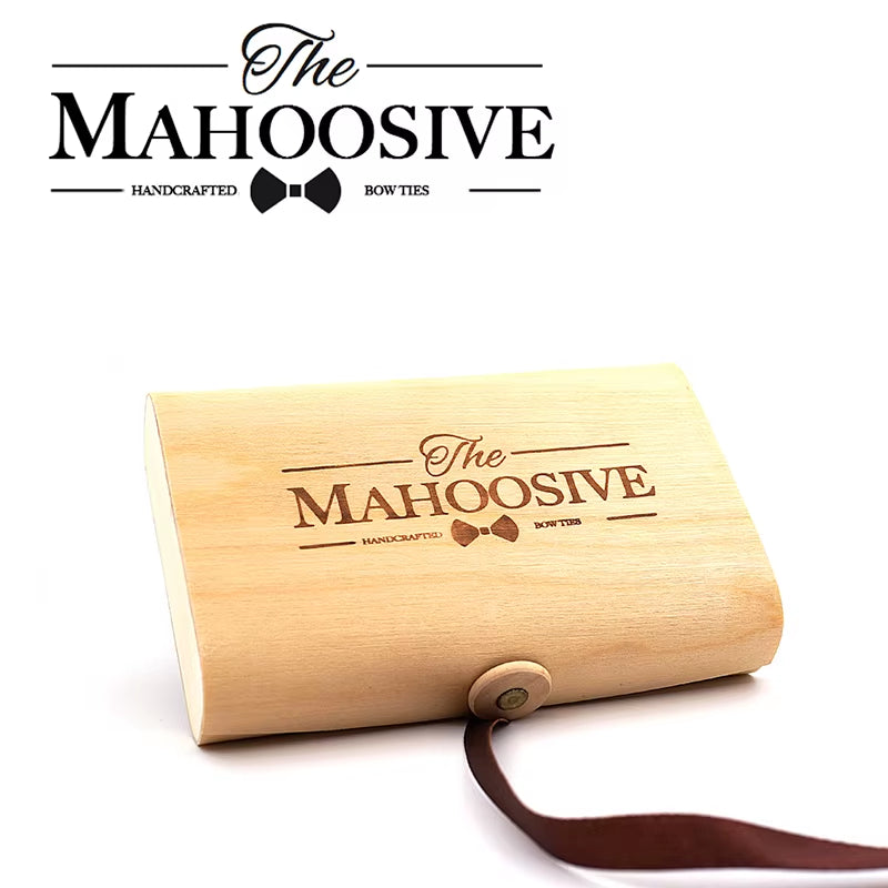Mahoosive Bow Ties Wood Boxes Organizer Natural Wood Boxes with Lid Golden Lock Wood Boxes for Gifts Caja Madera Wooden Boxes
