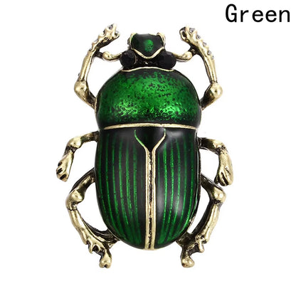 New Vintage Jewelry Beetle Brooches for Women Kids Enamel Green Purple Animal Insects Brooch Jewelry