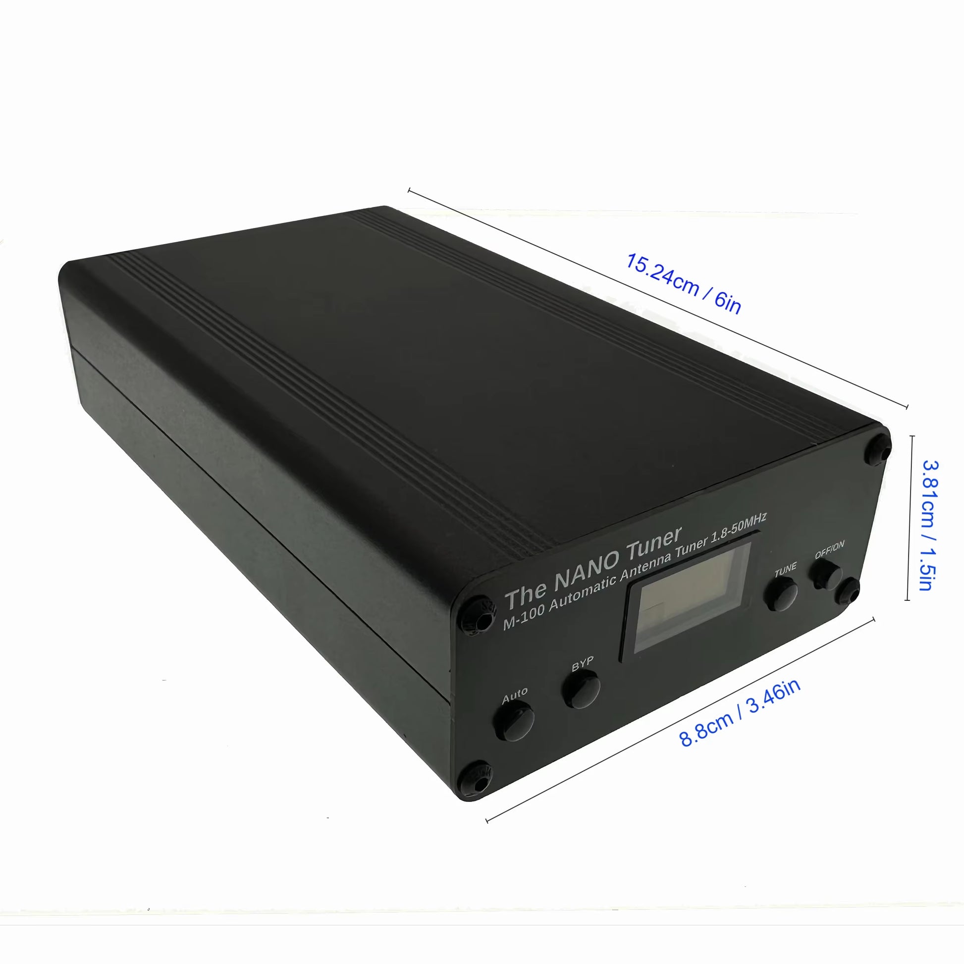 Antenna Tuner ATU-100 Tiny 100W Automatic Antenna Tuner OLED Display 1.8-55Mhz 7*7 ATU