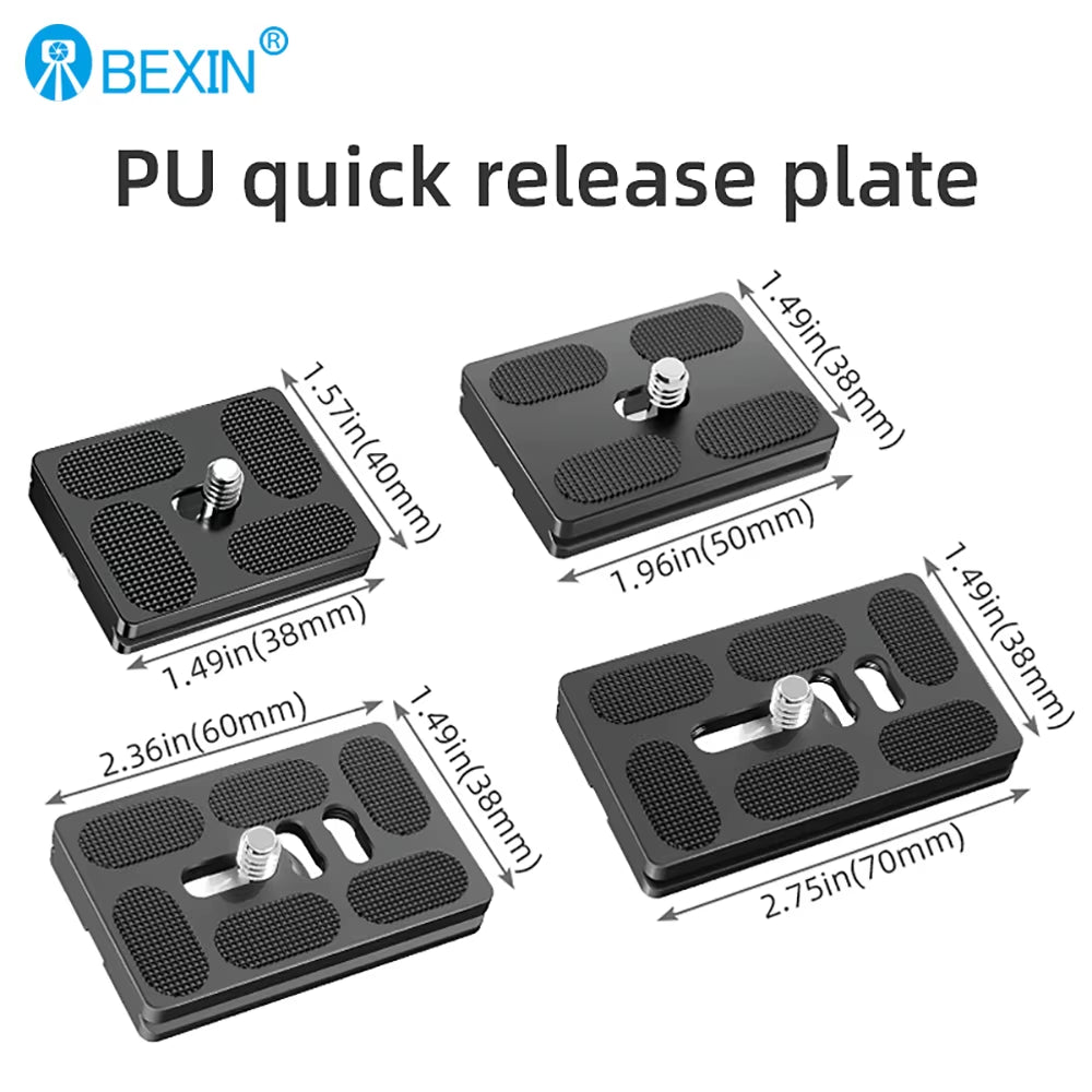 Universal Aluminum Alloy Quick Release Plate Tripod Mount Adapter with 1/4 Screw for Benro Arca Swiss Ball Head and Camera